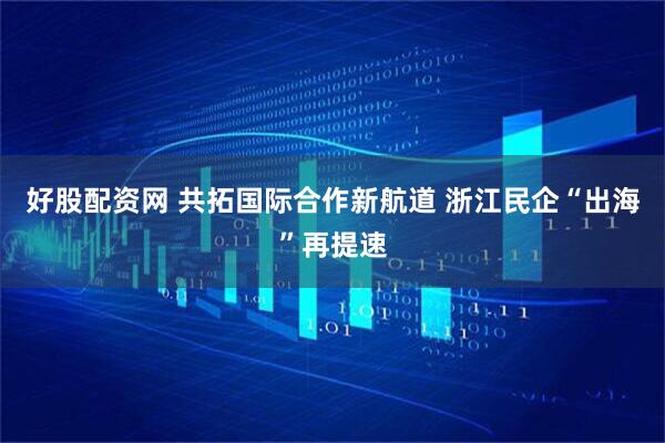 好股配资网 共拓国际合作新航道 浙江民企“出海”再提速